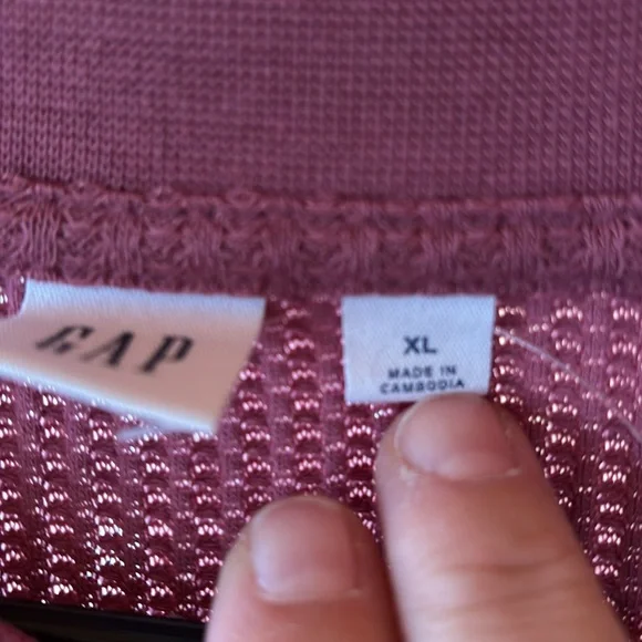 NWOT waffle knit soft cropped top, drop shoulders lovely mauve color - Picture 3 of 5